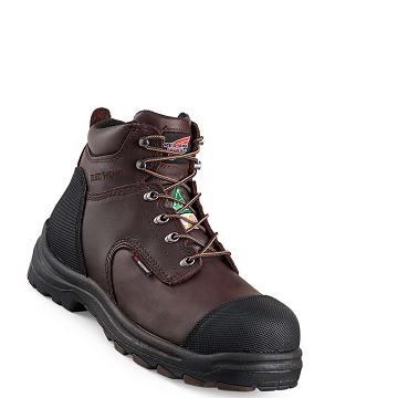 Red Wing King Toe® 6-inch CSA Safety Toe Men's Waterproof Boots Burgundy | ZA 353BEX